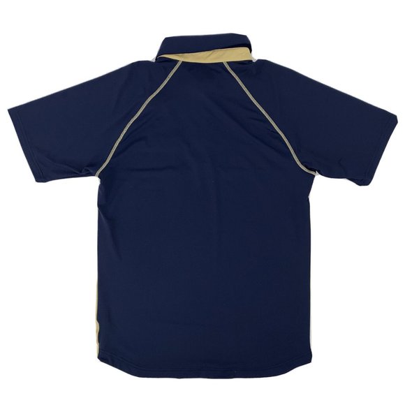 Men's Under Armour Loose Polo Shirt Blue Gold S Notre Dame ND Fighting Irish - Picture 4 of 8